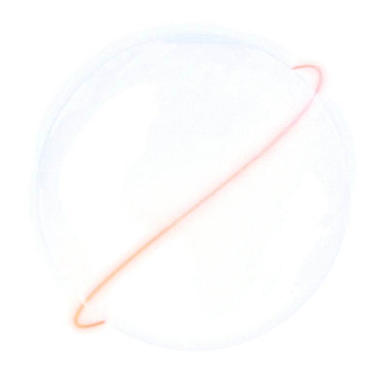 High-fidelity 3D dotted quantitative trading globe with orbital trajectory